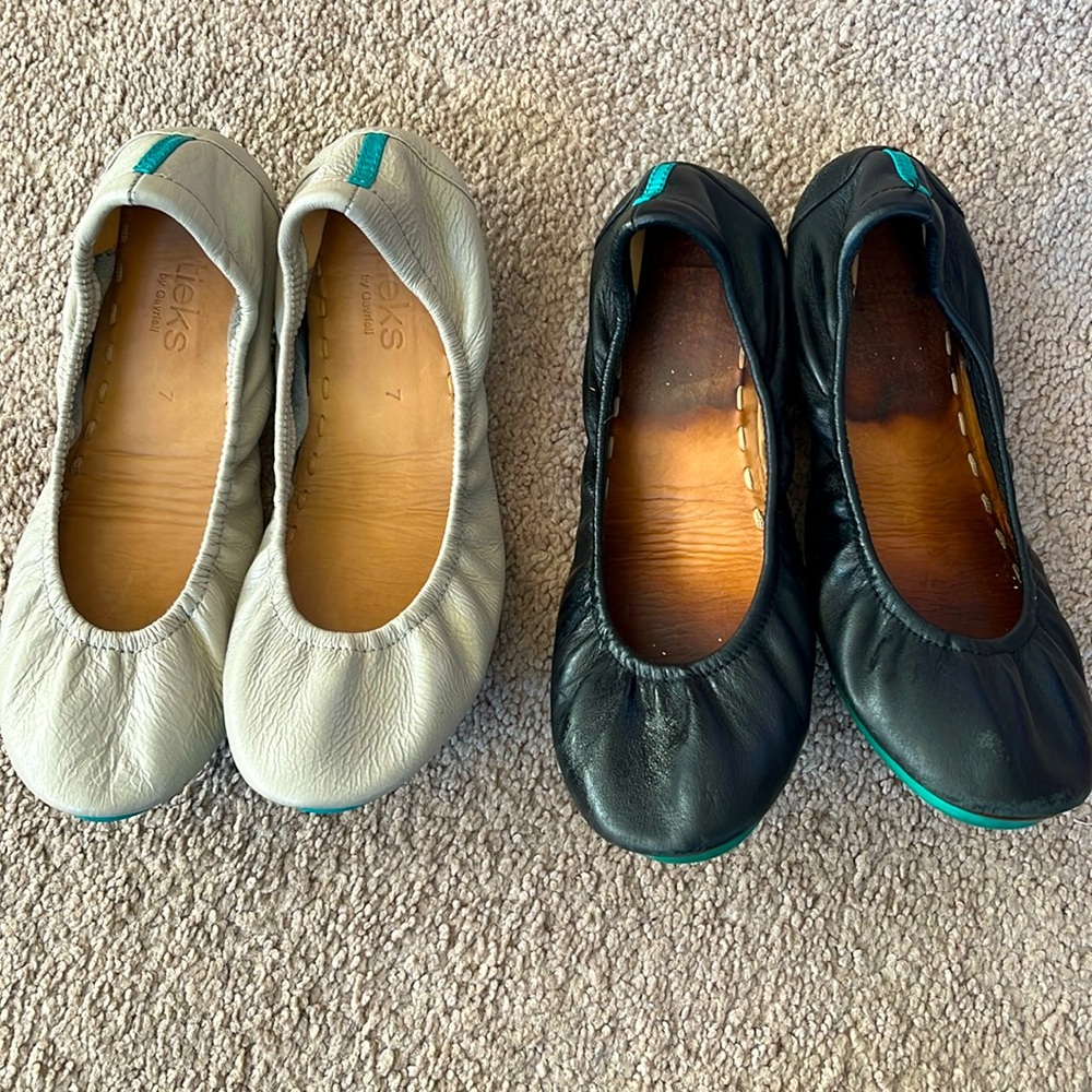 Two pair of Tieks flats